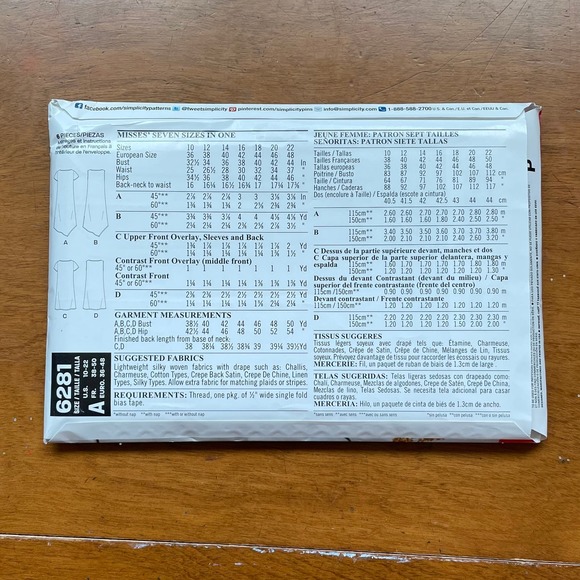 Simplicity New Look Pattern 6281, Women's Knee-Length Dress, Sizes 10-22 - Picture 3 of 4